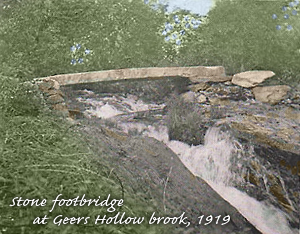 Bridge at Geers Hollow brook, 1919